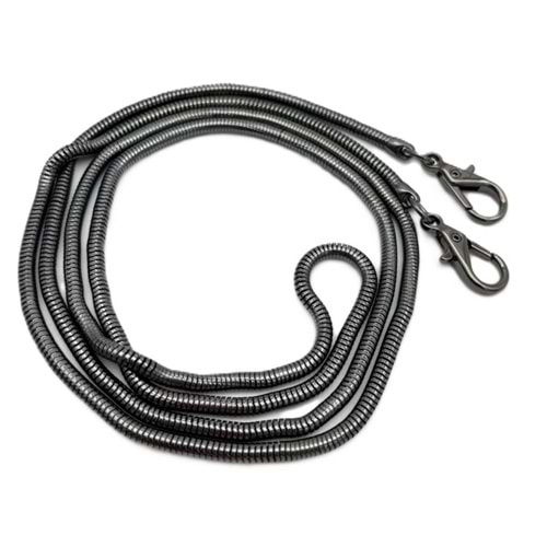 Çanta Aksesuar 125 cm Füme Renk Solucan Model Kancalı Çanta Zinciri