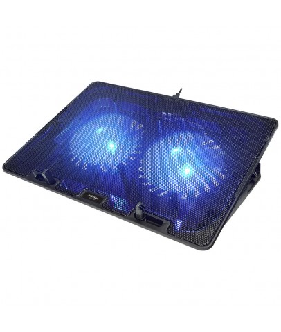 Addison AD-S1 Waft Mavi Led Işıklı 2 Fanlı 2 Usb Dc 5V 125-125-20mm Notebook Soğutucu Stand