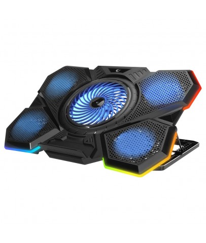 Addison Rampage AD-RC13 BELLATRIX Siyah 5 Fan 2 USB RGB Işıklı 15"-17" Notebook Soğutucu Stand