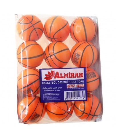 Almiran Stres Topu 6.3 cm Basketbol (1Adet)