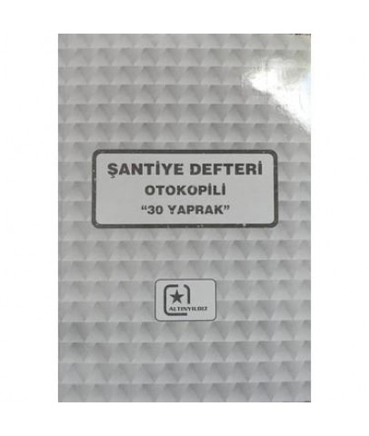 Altınyıldız Şantiye Defteri Otokopili 30 Yaprak