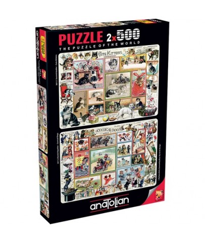 Anatolian Puzzle 2x500 Parça Sevimli Kediler