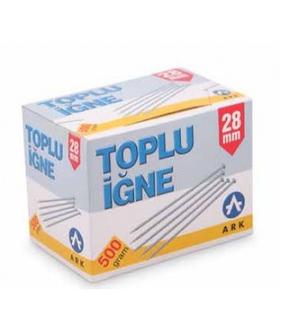 Ark Toplu İğne 28mm 500gr Karton Kutu