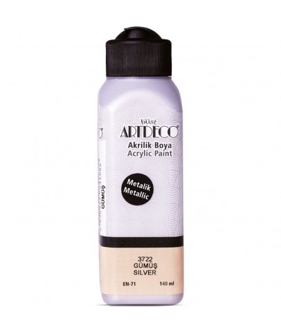 Artdeco Akrilik Boya 140 ML Metalik Gümüş 071R-3722