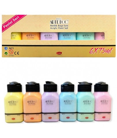 Artdeco Akrilik Boya 6X75Ml Set Pastel Renkler