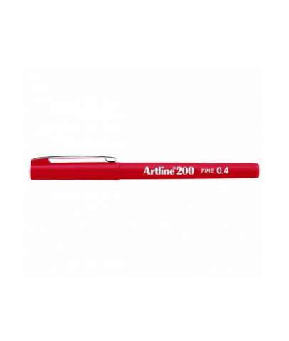 Artline 200N Keçe Uçlu Kalem 0,4Mm Kırmızı ( 1 Adet)