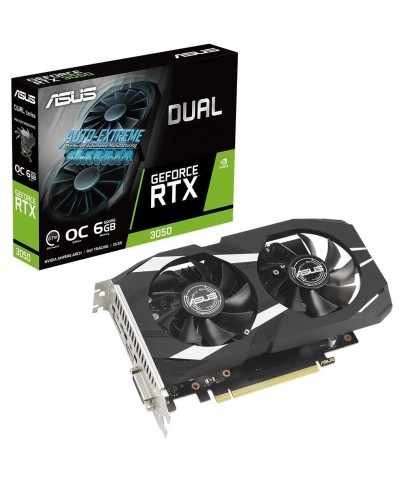 Asus Dual GeForce RTX 3050 OC DUAL-RTX3050-O6G NVIDIA 6GB GDDR6 96Bit DX12 Gaming Ekran Kartı