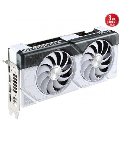 Asus Dual GeForce RTX 4070 OC DUAL-RTX4070-O12G-WHITE GDDR6X 192Bit DX12 DLSS 3 Ekran Kartı