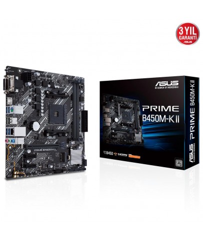 Asus Prime B450M-K II Ddr4 BIOS Flash Back Am4 Anakart