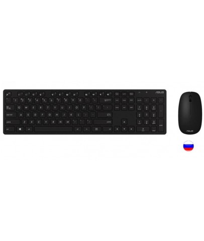 Asus W5000 Rusça Kablosuz Klavye-Mouse Set Siyah (W5000-Rus-Syh)