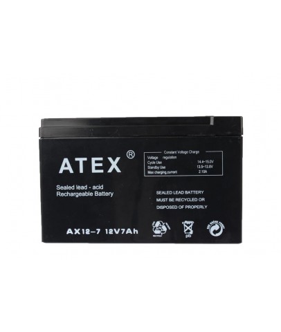 Atex AX-12V 7AH Bakımsız Kuru Akü