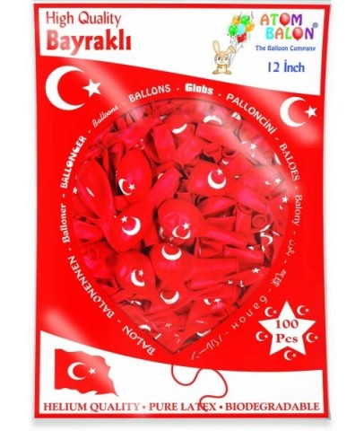 Atom Balon Baskılı 12" 100 Lü (Bayraklı)