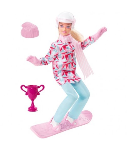 Barbie Snowboard Sporcusu Bebek HCN32