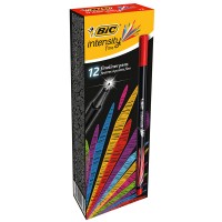 Bic Keçe Uç Kalem İnterstiy 12 Renk Kırmızı 942084