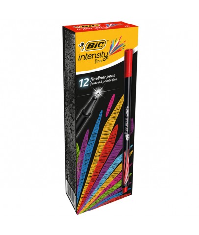 Bic Keçe Uç Kalem İnterstiy 12 Renk Kırmızı 942084