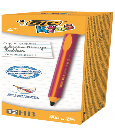 Bic Kurşun Kalem Kids Evolution HB Üçgen Jumbo 12 Lİ Pembe 919263