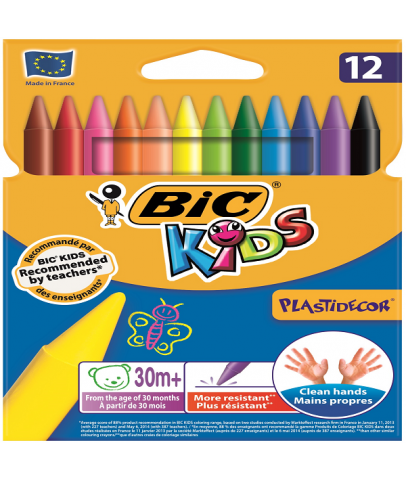 Bic Pastel Boya Plastidecor Karton Kutu 12 Lİ 920299