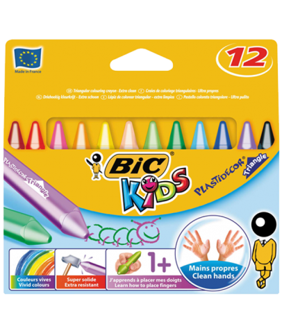 Bic Pastel Boya Plastidecor Üçgen 12 Li