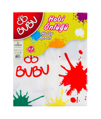 Bu-Bu Boyama Önlüğü 6-8 Yaş Su Geçirmez BUBU00006