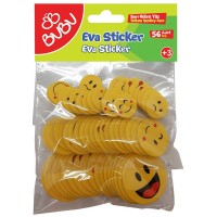 Bu-Bu Eva Sticker Sarı Gülen Surat 56 Lı BUBU-ST0141