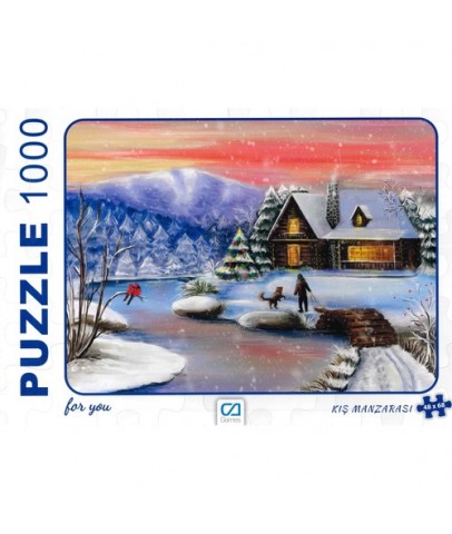 Ca Puzzle 1000 Parça Kış Manzarası 7018