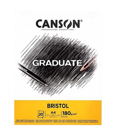 Canson Çizim Bloğu Graduate Cangrad Bristol 20 Syf A4 180 GR