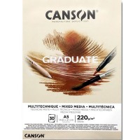 Canson Çizim Bloğu Graduate Mıx Medıa Natural 30 Syf A5 220 GR