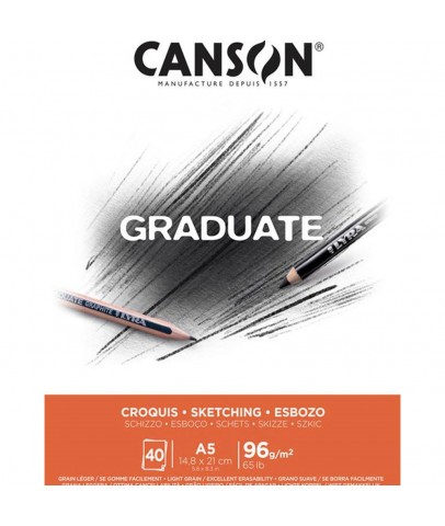 Canson Eskiz Bloğu Graduate Croquıs 40 Syf A5 96 GR