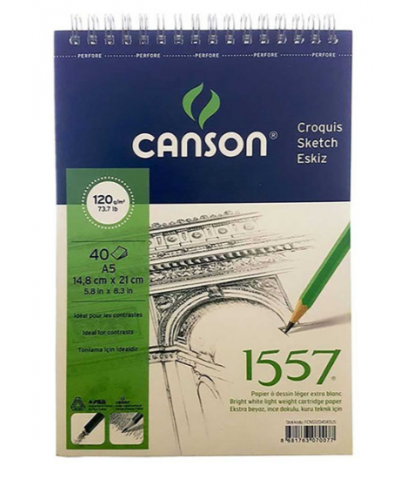 Canson Resim ve Çizim Defteri 120gr A5 40yp