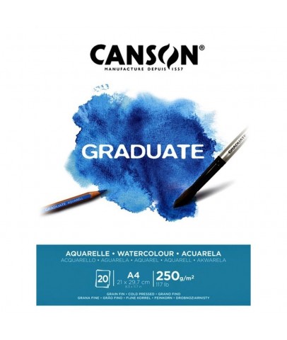 Canson Sulu Boya Bloğu Graduate 20 Syf A4 250 GR