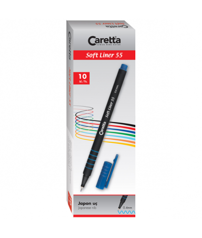 Caretta Softliner Keçeli Kalem 0.4 MM Turkuaz 10 LU 55/06