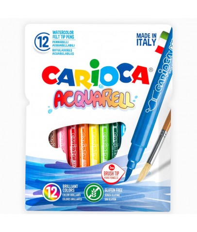 Carioca Acquarell Fırça Uçlu Keçeli Kalemi 12 Li