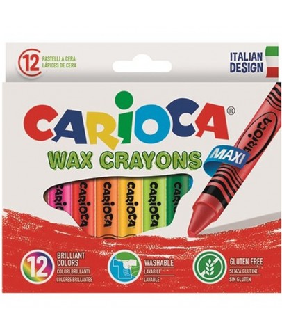 Carioca Waxmaxi Yıkanabilir Yağlı Pastel Boya 12 Li