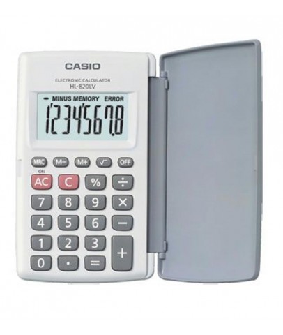 Casio HL-820LV-WE 8 Hane Beyaz Cep Tipi Hesap Makinesi