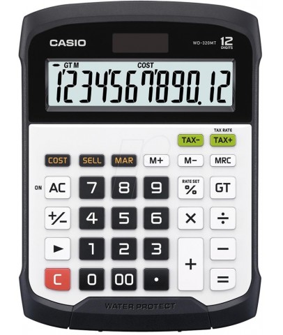 Casio WD-320MT 12 Hane Suya-Toza Dayanıklı Masa Üstü Hesap Makinesi