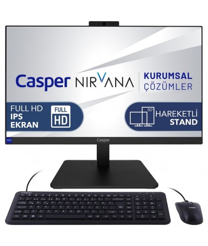 Casper Nirvana One A70.1235-BE00X-V i5 1235U 16GB 500GB M2 SSD Dos 23.8" FHD Pivot Wifi AIO