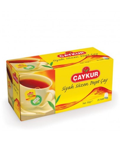 Çaykur Siyah Süzen Poşet Çay 2 gr 25 Adet (Net 50gr)