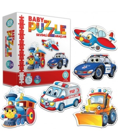 Circle Toys Baby Puzzle Araçlar 24 Parça Ct022