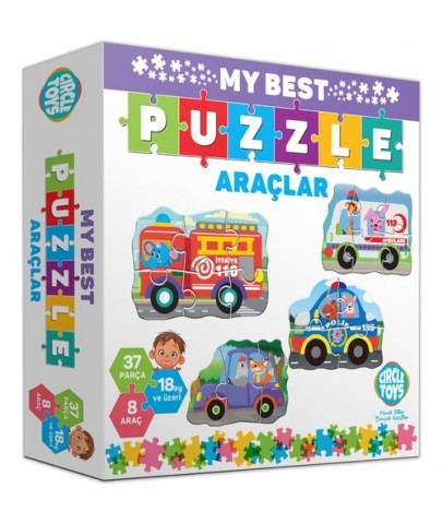 Circle Toys My Best Puzzle Araçlar 37 Parça Ct027