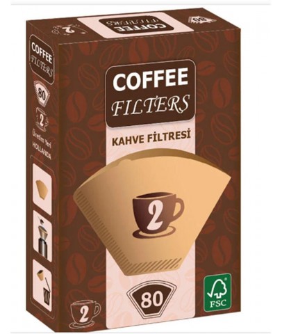 Coffee Filters Filtre Kahve Kağıdı 1x4 2 Numara 80li