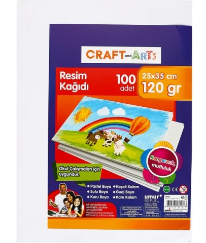 Craft And Arts Resim Kağıdı 100 Lü 25x35