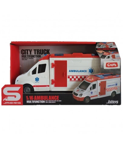 Ctoy Oyuncak ışıklı ve sesli Ambulans CTOY-JS126