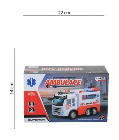 Ctoy Oyuncak Işıklı Ve Sesli Dönen Ambulans Kamyon 89-303A