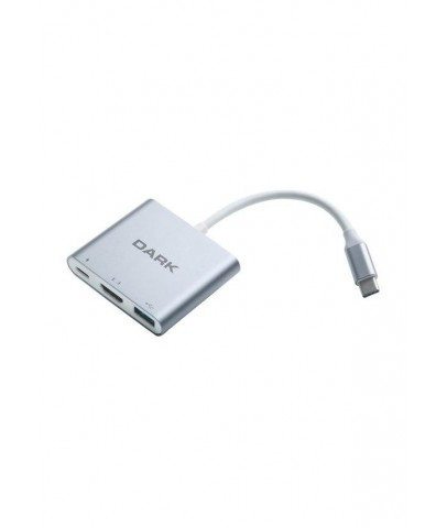 Dark DK-AC-U31X32 3in1 USB3.1 Type C Erkek-USB3.0-HDMI (4K UHD)-USB3.1 Type C Şarj