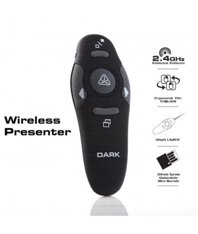 Dark DK-AC-WP03, USB, Kablosuz Presenter RF,Sunum