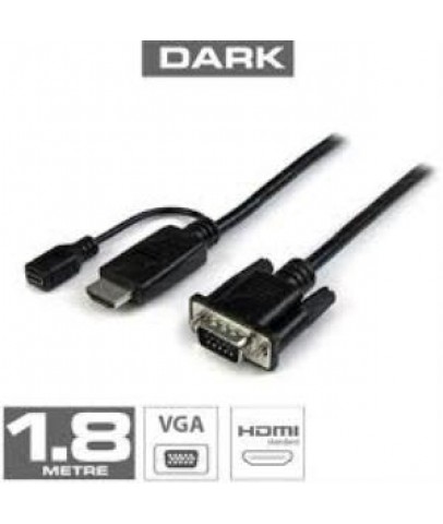 Dark DK HD AHDMIXVGAL180 1.8m HDMI - VGA Güç Destekli Kablo