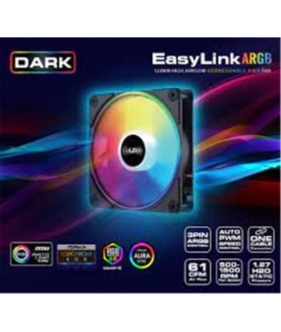 Dark DKCF1200AW Easylink Siyah Addressable RGB 1X12cm Fan beyaz