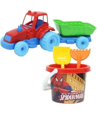 Dede Oyuncak Spiderman Traktör Plaj Set 03514