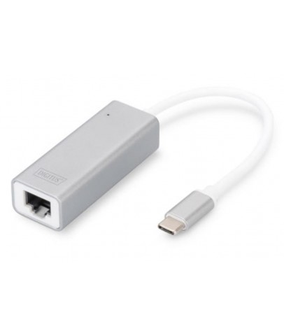 Digitus DN-3024 USB TYPE C  Gigabit Ethernet Adaptörü, 1x10-100-1000 port,1xUSB Tip C erkek port