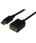 Digutus AK-340403-001-S DisplayPort (DP)   VGA Adaptörü, DP Erkek - HD15 Dişi, 0.15 metre, DP 1.2